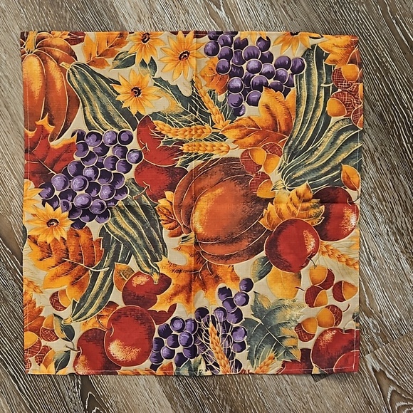 Fall Harvest Dinner Napkins Set Of 6 - Picture 2 of 5
